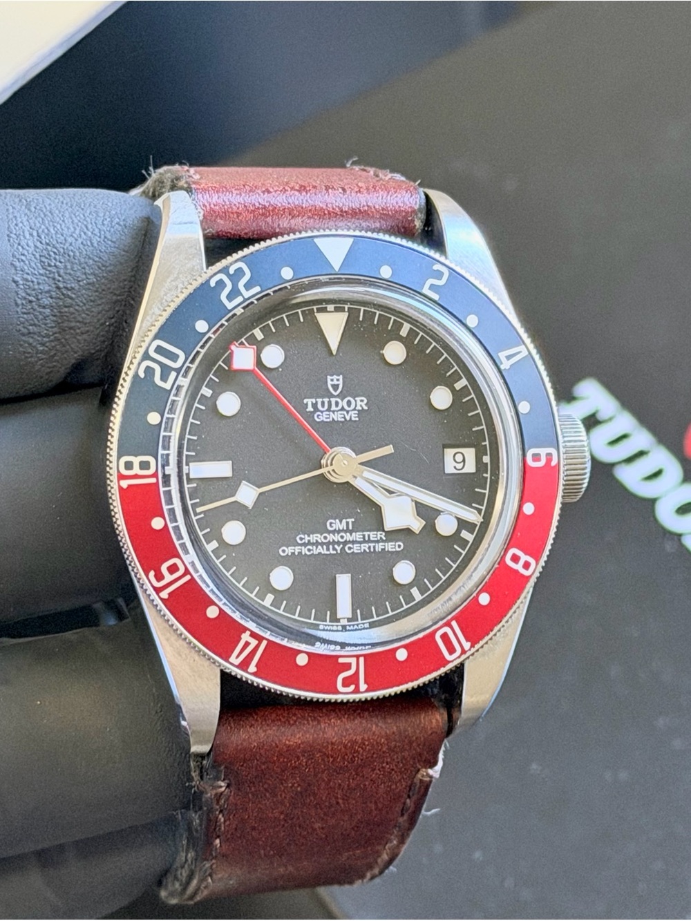 Tudor Black Bay GMT 79830RB Pepsi Automatic Date Silver SS 41mm Luxury Watch
